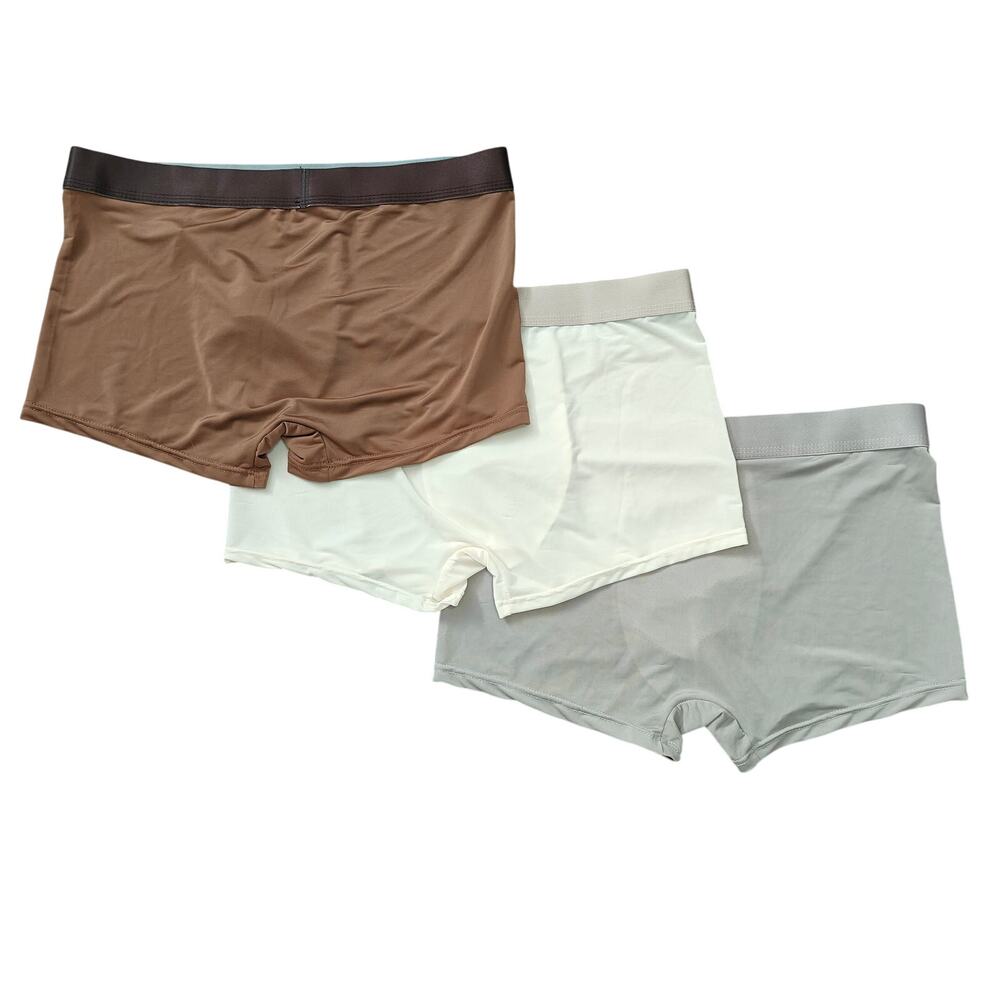 Kaleding & Hello Silky Fiber Boxer Brief Minimalist Style Mens Medium 3 Pack